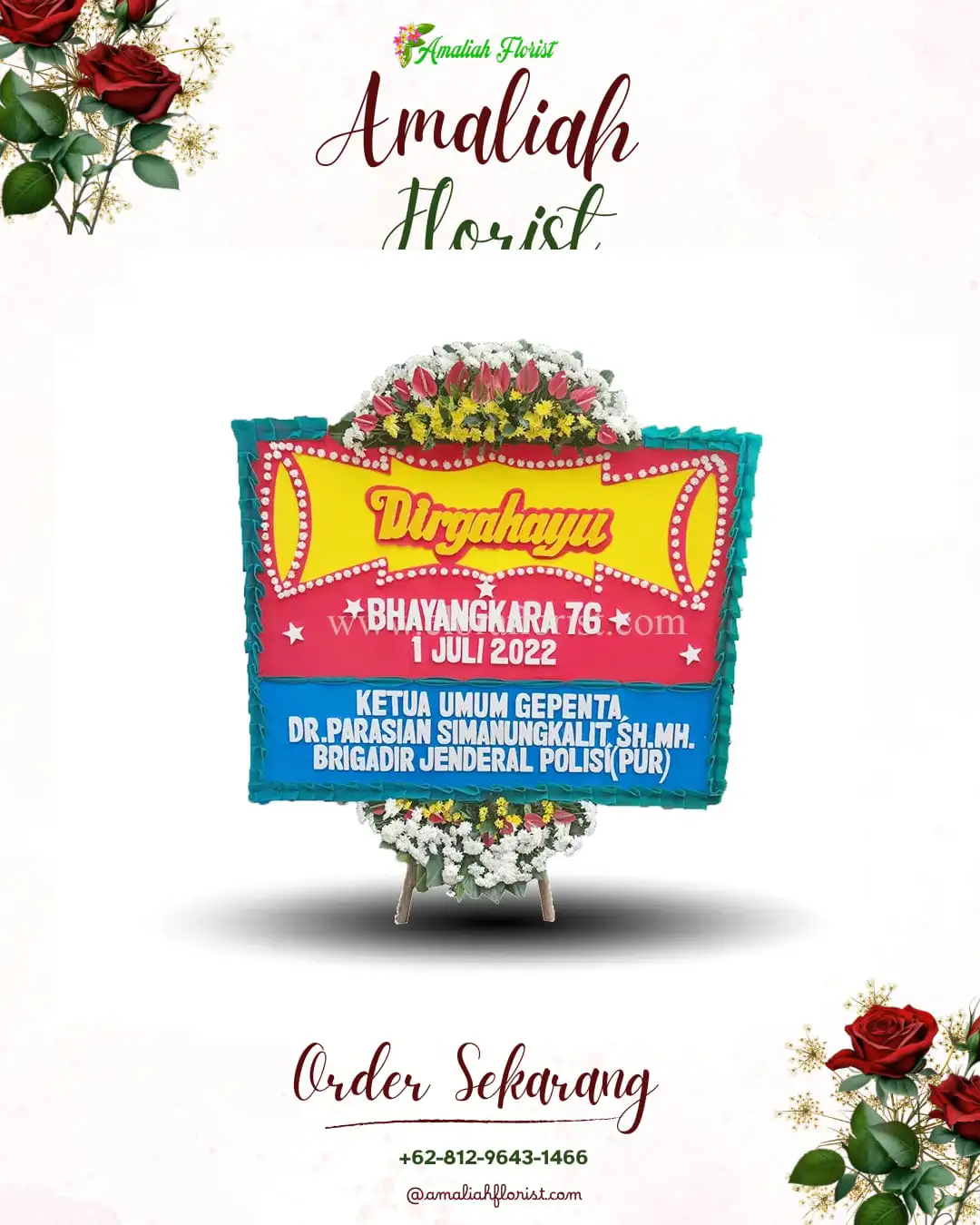 Papan Bunga HUT Ulang Tahun Kampung Singaraja